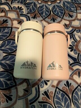 Hydrapeak Women’s Cream & Pink Insulated Bottle - 14oz